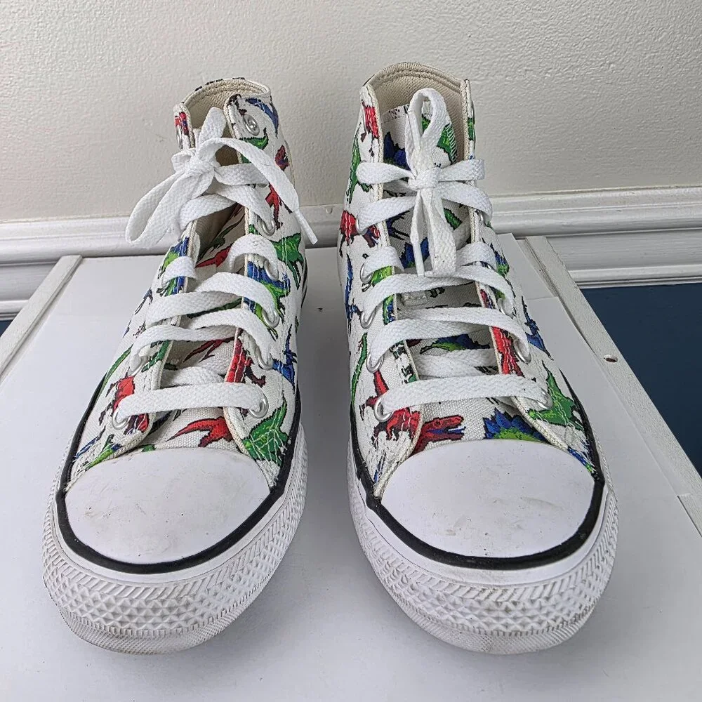 Converse All Star Chuck Taylor Youth Dinosaur Size 3 Sneakers